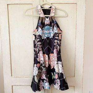 Keepsake Black Floral Cocktail Dress